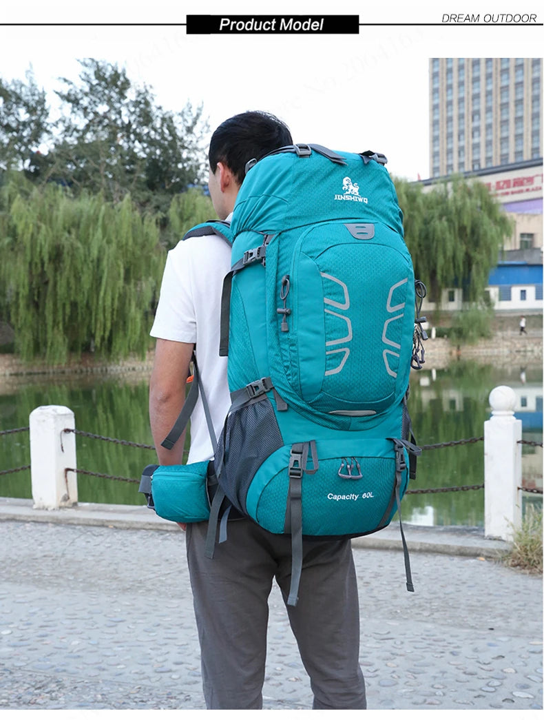 60L Waterproof Climbing Hiking Outdoor Backpack Women&Men Bag Camping Mountaineering Backpack Sport Bike Travel Bags