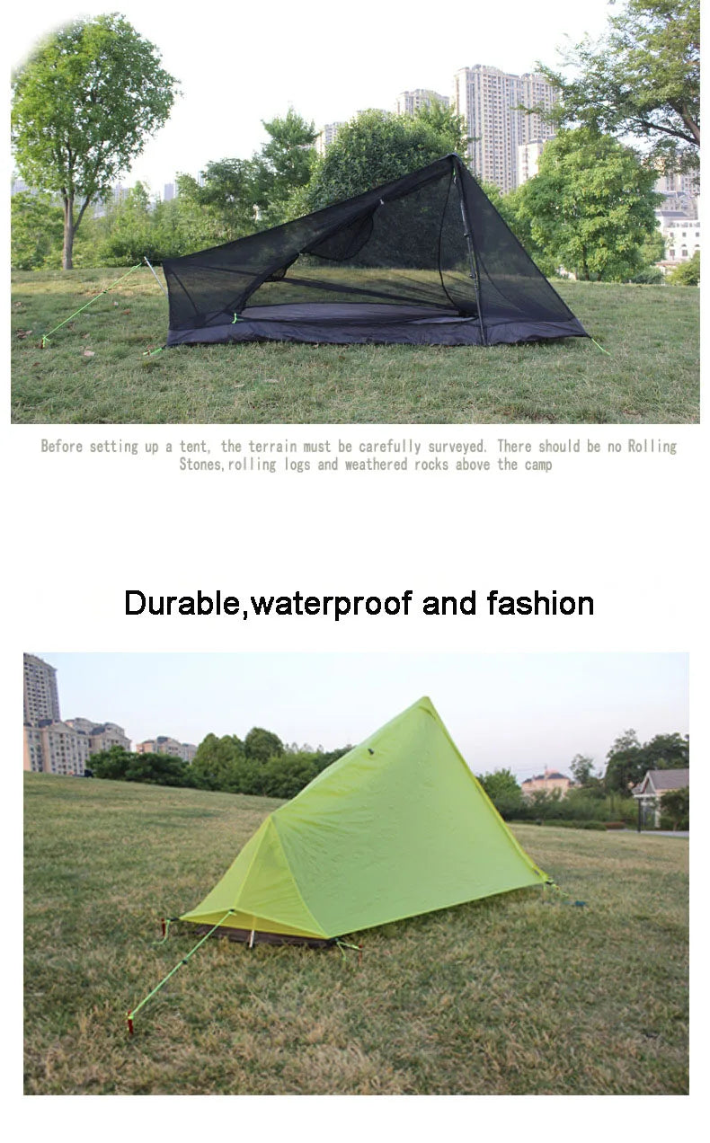Marvquester-Ultralight Waterproof Trekking Pole, Pyramid Tent, 2-Layer, UL
