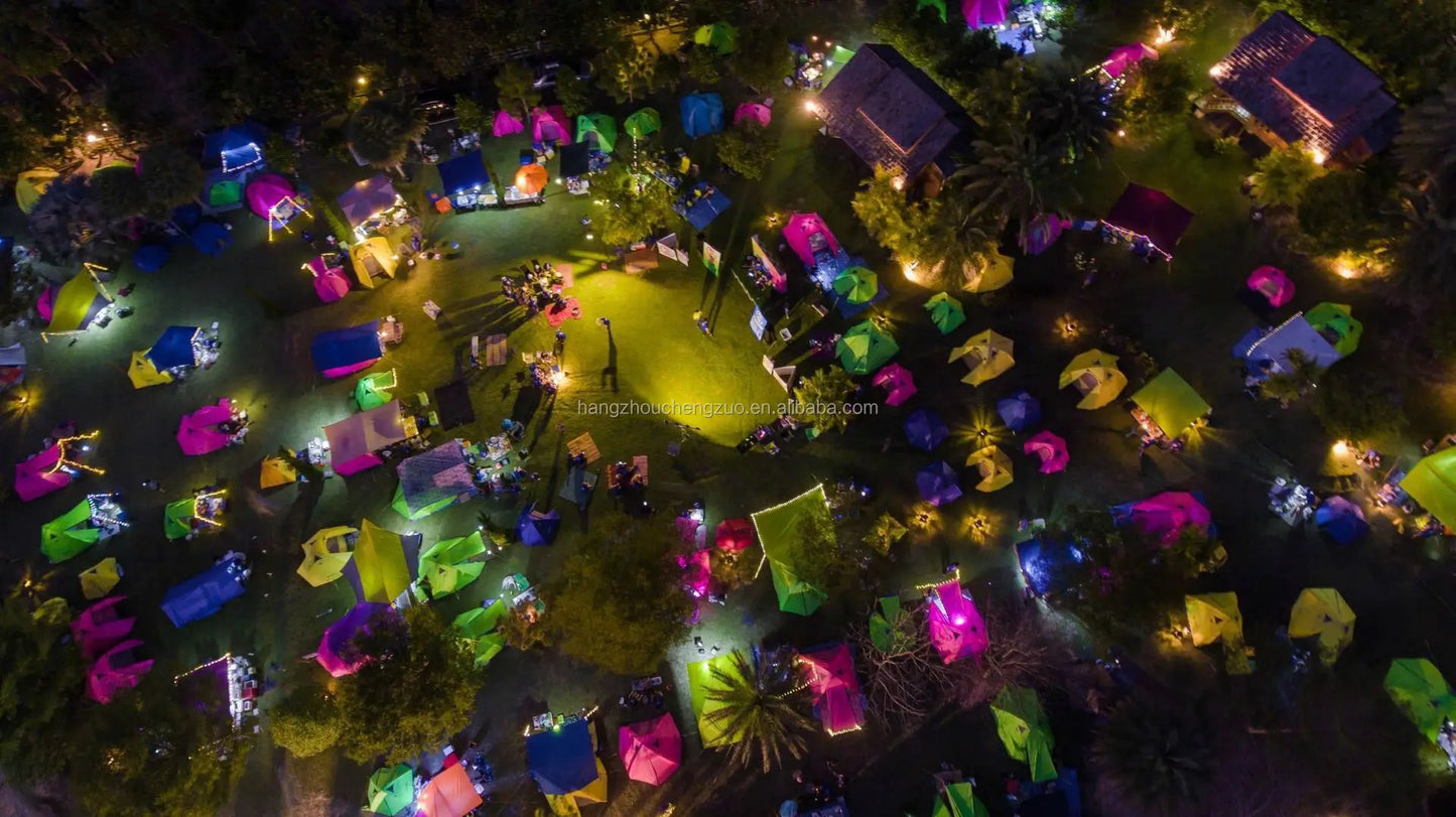 6 Person Bell Tent - Yurts with Stove Jack, Windproof, Breathable Shade, Family Camping Travel, Group Activities