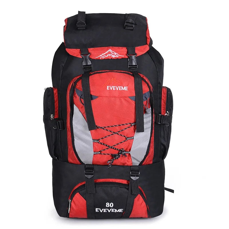 Men's 80L Large Hiking Mountaineering Backpack Climbing Hiking Backpack Camping Backpack Sport Outdoor Rucksack Bag