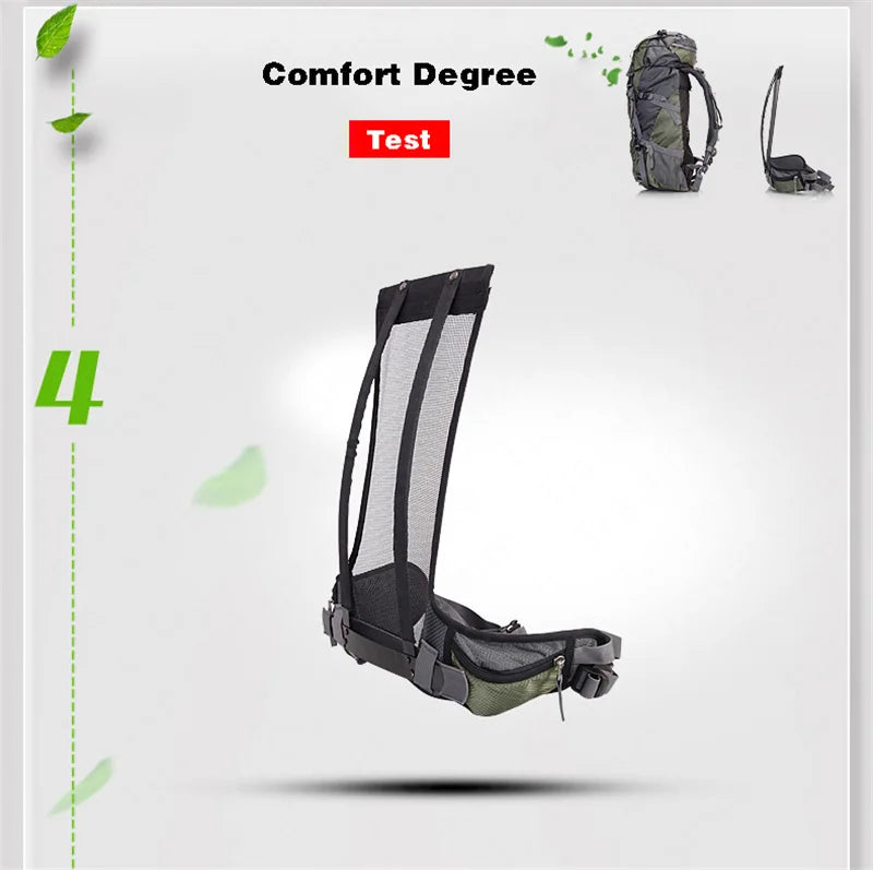 45L-60L Camping Outdoor Hiking Backpack Multi-function External Frame Climbing Bag Backpack Rucksacks Travel sports bag