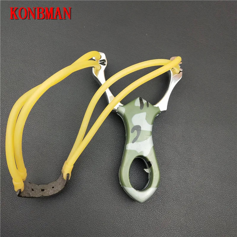 Popular Powerful Sling Shot Aluminium Alloy Slingshot Camouflage Bow Catapult Outdoor Hunting Slingshot Hunt Tool Accessories