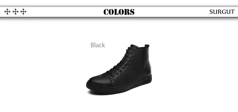 SURGUT 2025 Fashion New Autumn Winter Men Boots Casual Motorcycle Boots Split Leather Comfortable Outdoor Ankle Boots Size 38~47