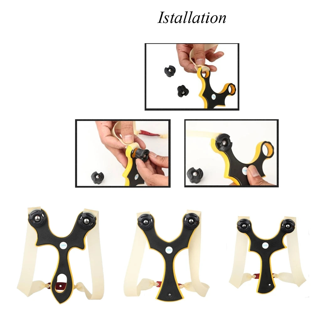 Outdoor Scout HDPE Slingshot Sports Game Travel Dual-use Durable Material Slingshot Catapult Bow Hiking Camping Travel Kits