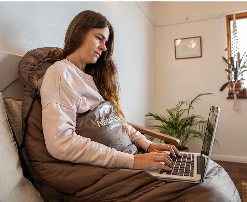 Naturehike Sleeping Bag Ultralight Winter Envelope Spliceable Sleeping Bag for Outdoor Camping Adult Waterproof Cotton Quilt