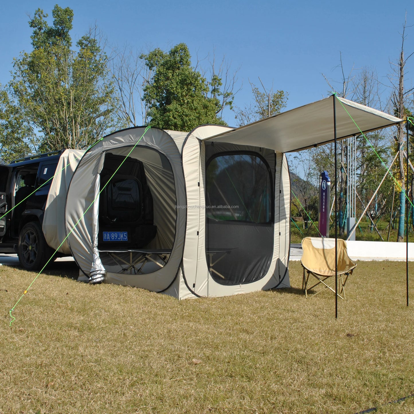 Car Tent Waterproof Tent, Car Tailgate Tent,Pop Up Car Rear Tent, SUV Tent Camping Car Tents for Campers Multipurpose Truck Tent