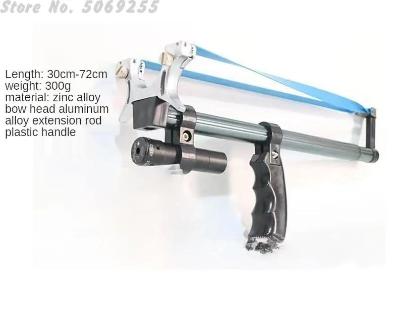 New Laser Aiming Slingshot Powerful Outdoor Hunting Competition Catapult  Use Flat Rubber Band Long Pole Telescopic Slingshot