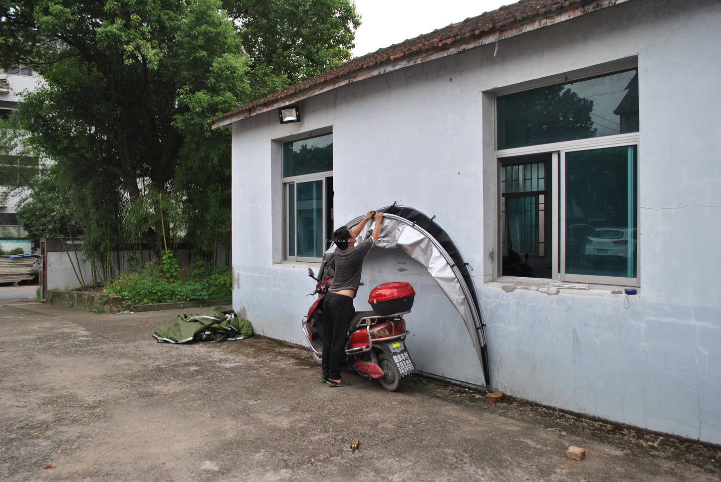 Motorcycle Hanging Garage Tent, Speedway Shelters, Garage Tent, Storage Tent, CZX-507, Portable Outdoor Hanging Garage Tent