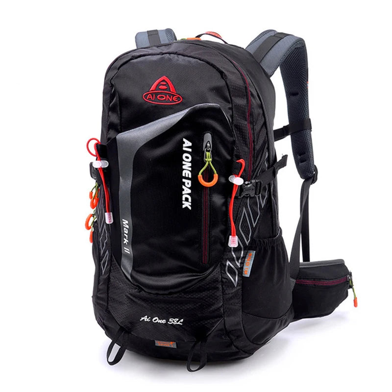 38L Climbing Bag Hiking Camping Backpack with Raincover Tourist Rucksack Athletes Flatpack Tramping Pack Mountain Backpack
