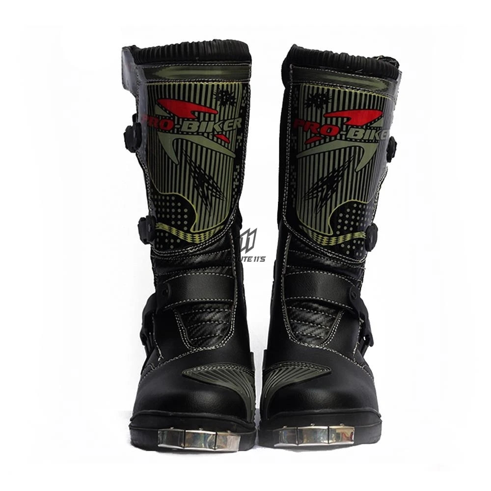 PRO-BIKER Men Motorcycle Boots Waterproof PU Botas Moto Boots Motocross Motorcycle Shoes Protection Motorcycle Long Thigh Boots