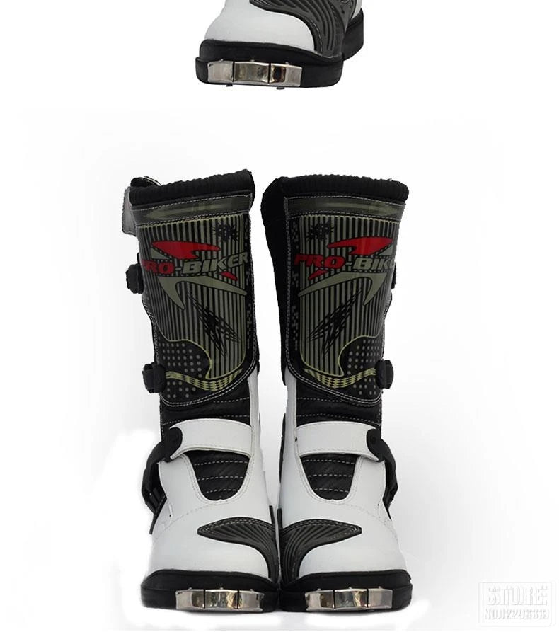 PRO-BIKER Men Motorcycle Boots Waterproof PU Botas Moto Boots Motocross Motorcycle Shoes Protection Motorcycle Long Thigh Boots