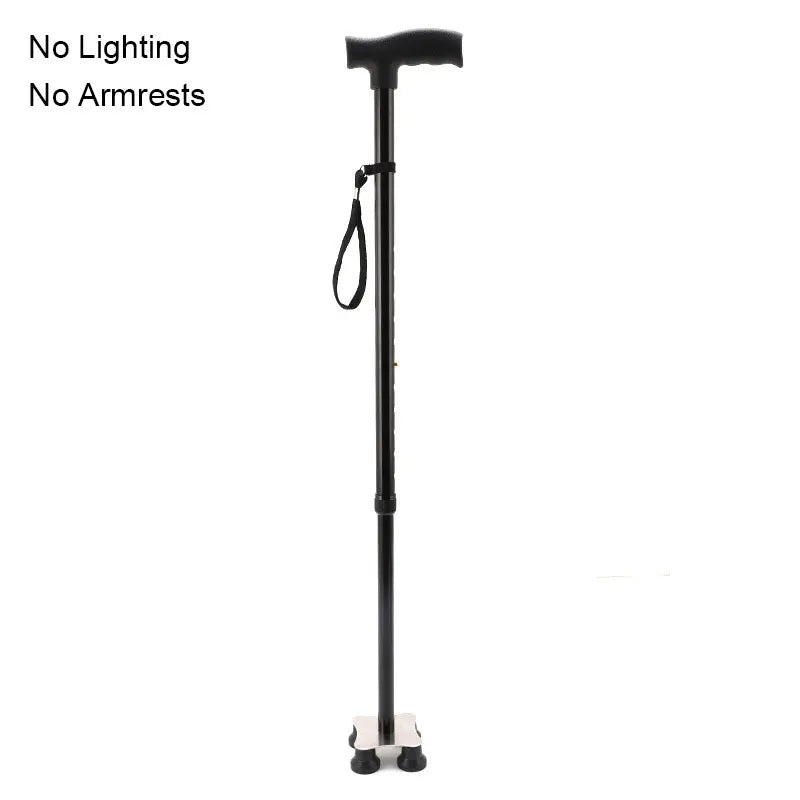 Safety Telescopic Stick Trusty Elderly Crutches Multifunctional Walking Stick Parents Cane Outdoor Camping Trekking Hiking Stick