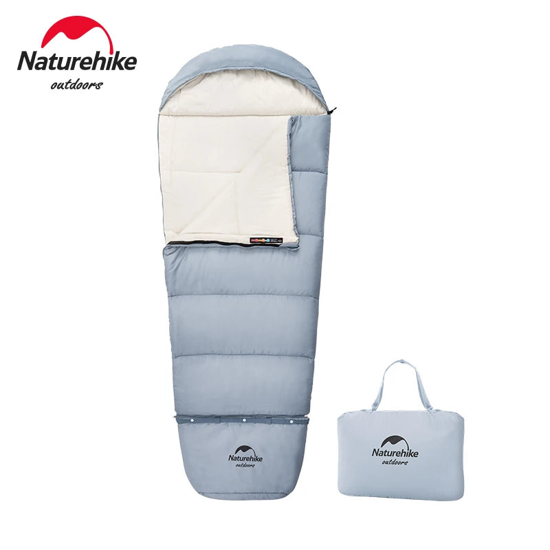 Naturehike-Children's Sleeping Bag, Extended Splicing, Camping, Hiking, Warm, Mummy, Outdoor