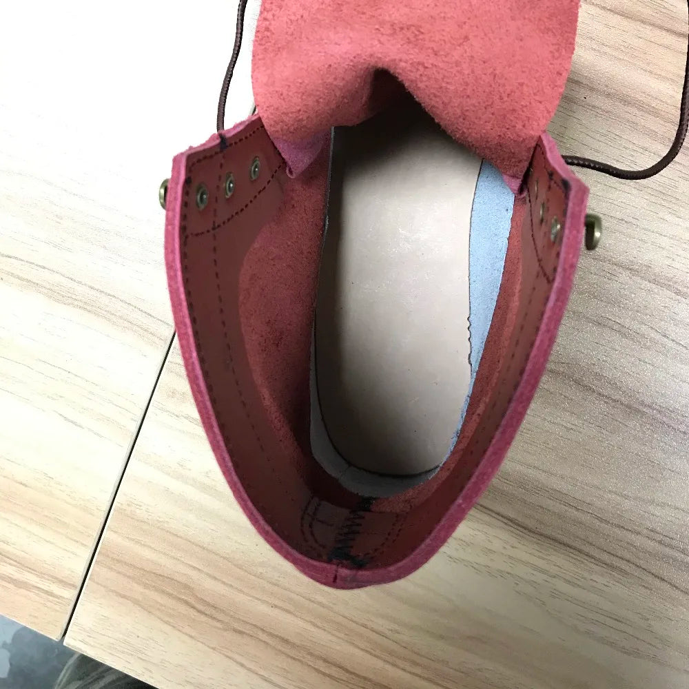 YQ2996 Rock Can Roll Size 35-49 Super Quality Genuine Italian Cow Leather Handmade Durable Goodyear Welted American Work Boots