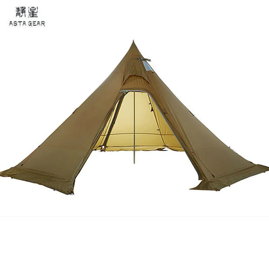 ASTA GEAR Track 5 Pyramid tent bushcraf lightweight 4-5 people outdoor hiking camping with snow skirt rainproof windproof tent