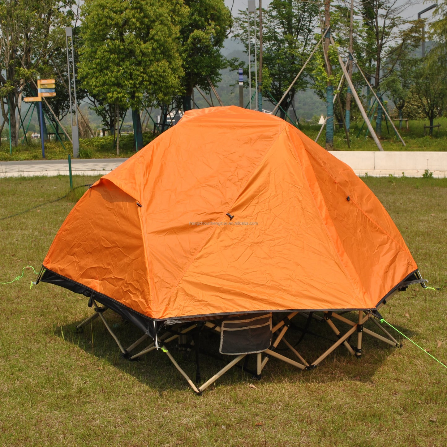 Ultralight 2 Person Cot Tent for Camping Ground Bed Tent with Footprint Bed Not Included the Bed