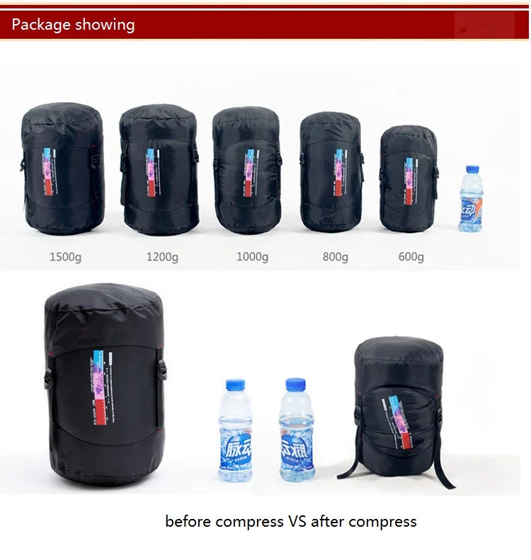 CADENO White Goose Down Filled Adult Mummy Style Sleeping Bag Fit for Winter  Autumn Thermal 10Kinds of Thickness Camping Travel