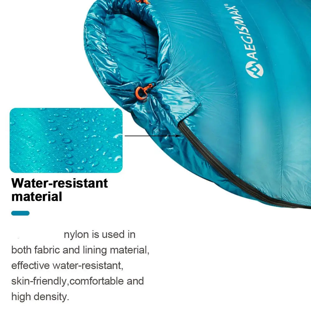 AEGISMAX M2 New Upgrade Ultralight  Mummy 95%White Goose Down Sleeping Bag Outdoor Camping Hiking Fully Lining Structure