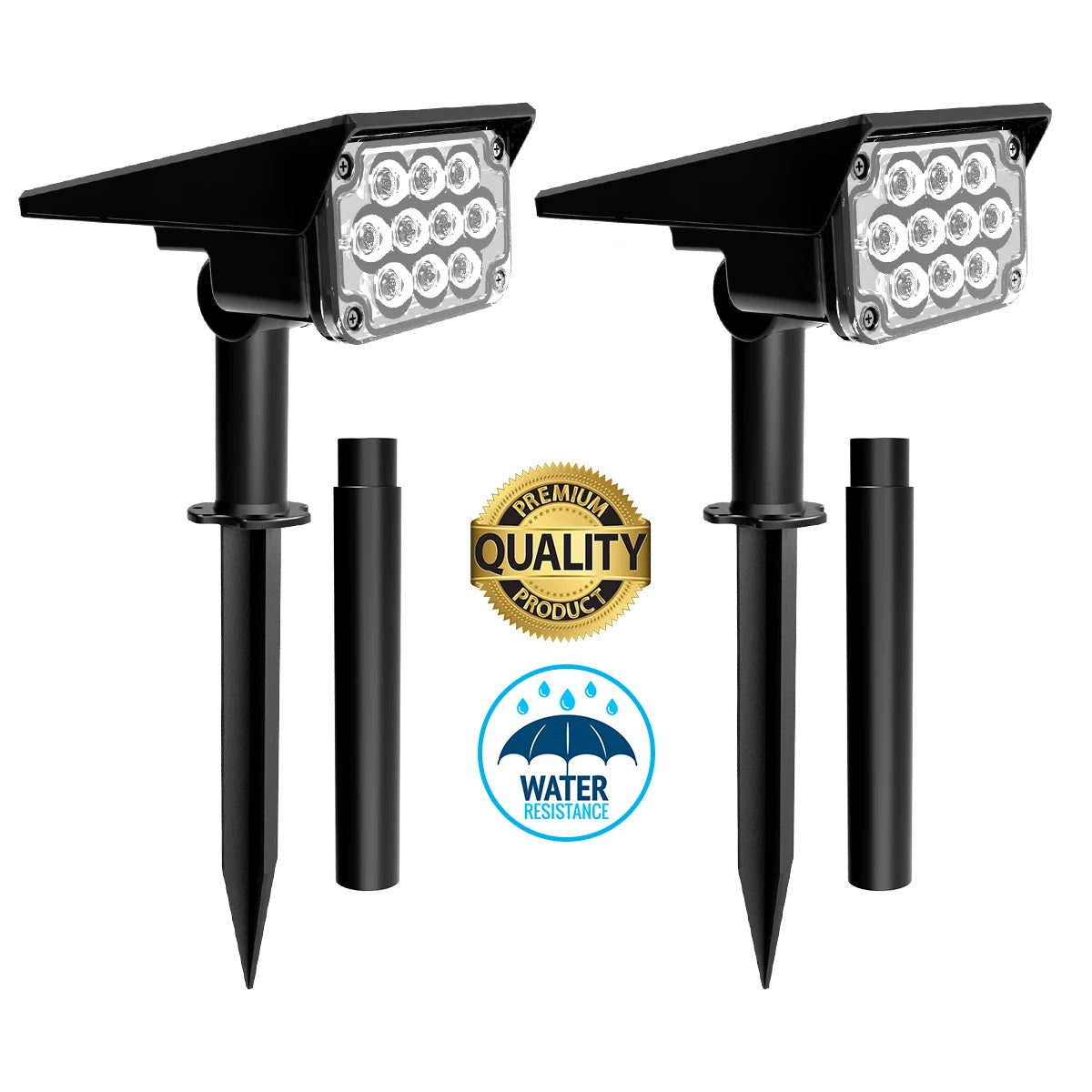 TSUN 2PACK Solar Light Outdoor 3000K/6000k/RGB/GREEN Solar Garden Light IP65 Solar Spotlight For Landscape Path Solar Wall Light