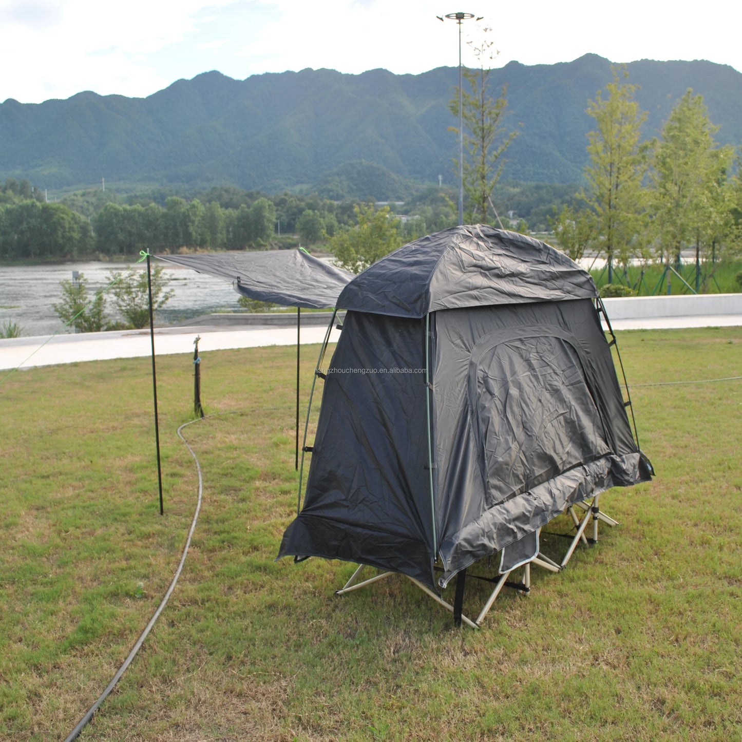 Cot Tent,Camping Tent,Backpacking Tent,3 Way Tent,Solo Tent,1 Person,Quick Setup,CZ-336 Camping tent build on cot or use alone