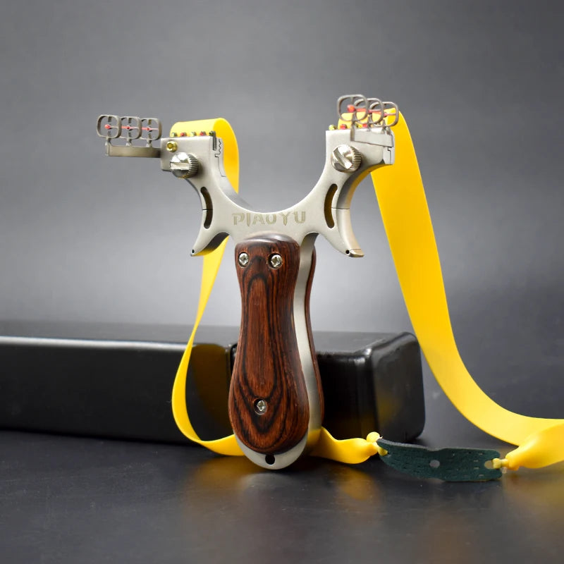 New Upgraded Stainless Steel Slingshot Widened Catapult Head /Extended Handle Professional Outdoor Hunting Shooting Tool Set