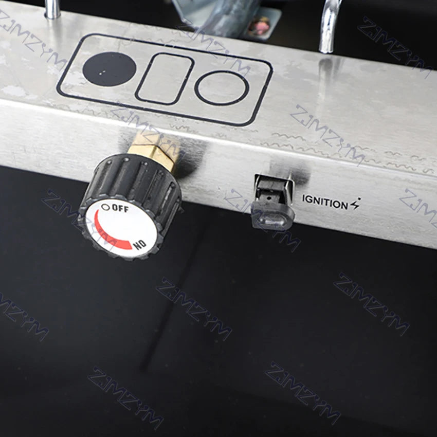 Folding Gas Stove Portable Outdoor Picnic Camping Barbecue Grill BBQ Gas Stove with 3 Adjustable Firepower Ignition Butane Gas