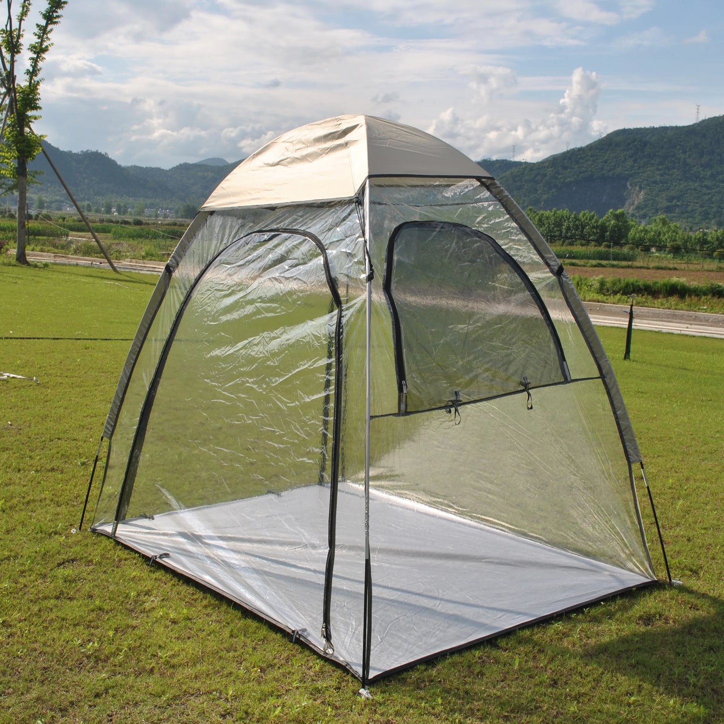 Sports Tent All Weather Clear Sport Shelter Waterproof and Windproof with Detachable Top Cover Rain Tent,PVC tent,Warm keep tent