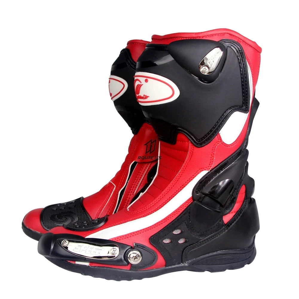 PRO-BIKER Men Motorcycle Boots Waterproof PU Botas Moto Boots Motocross Motorcycle Shoes Protection Motorcycle Long Thigh Boots
