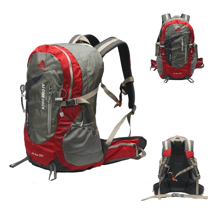 38L Climbing Bag Hiking Camping Backpack with Raincover Tourist Rucksack Athletes Flatpack Tramping Pack Mountain Backpack