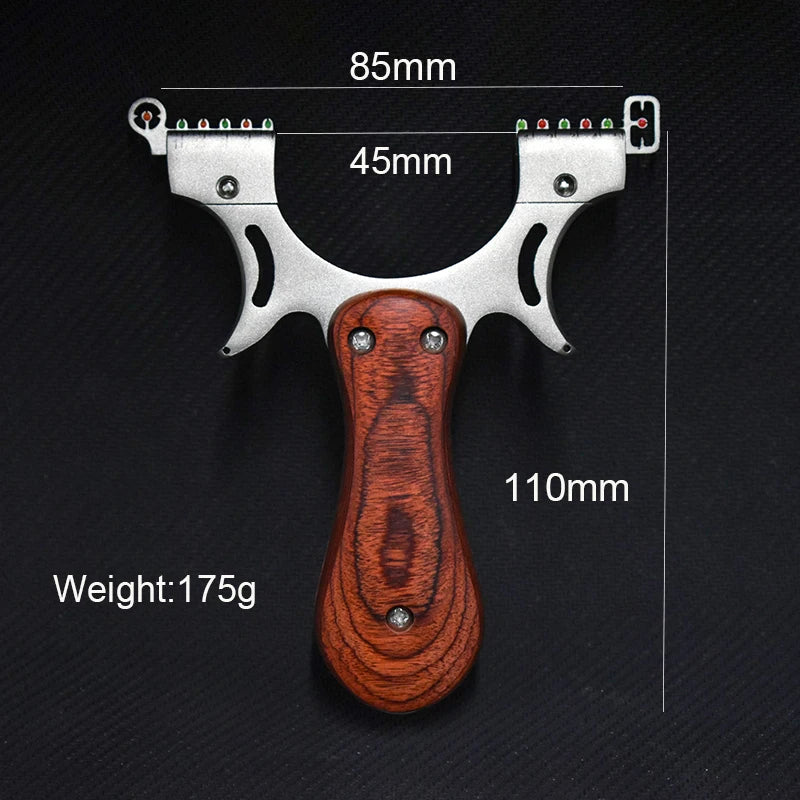 Upgraded Stainless Steel Slingshot with Laser Sight and Sniper Sight Flat Rubber Band Professional Outdoor Hunting Slingshot