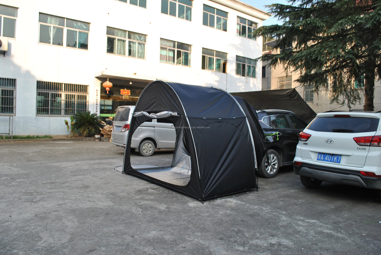 Add Raincover Car Tailgate Tent with Canopy,2 Person Tram Tent, Double Layer Trailer Tent,SUV Tent,car Rear air Conditional Tent