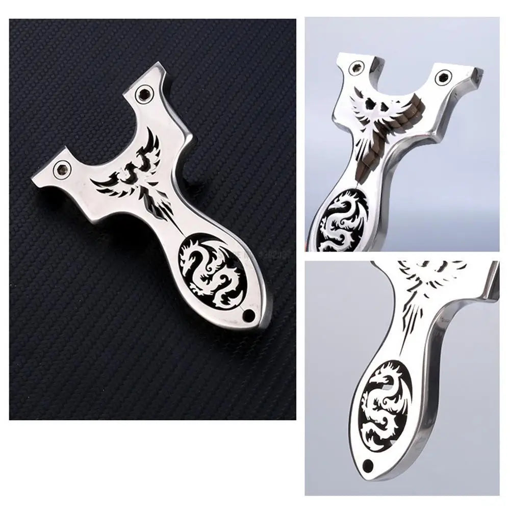 Outdoor Professional Hunting Slingshot Shooting Game Catapult High Quality Stainless Steel Catapult Rubber Band Slingshot Set