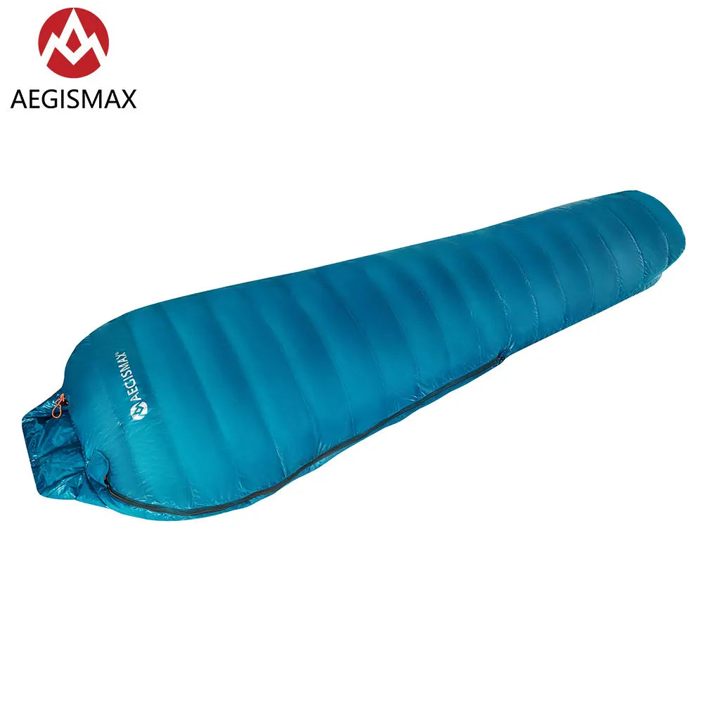 AEGISMAX M2 New Upgrade Ultralight  Mummy 95%White Goose Down Sleeping Bag Outdoor Camping Hiking Fully Lining Structure