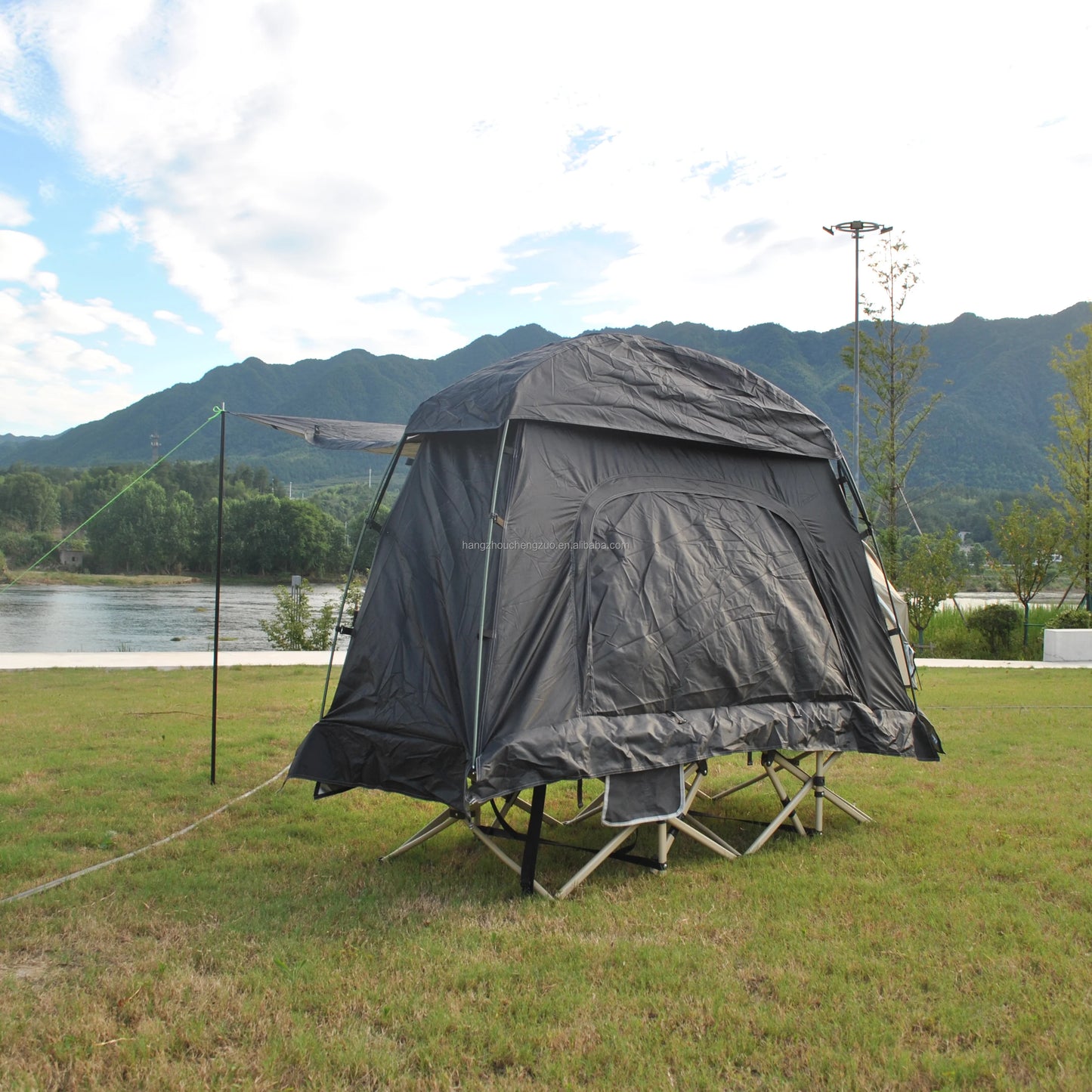 Cot Tent,Camping Tent,Backpacking Tent,3 Way Tent,Solo Tent,1 Person,Quick Setup,CZ-336 Camping tent build on cot or use alone