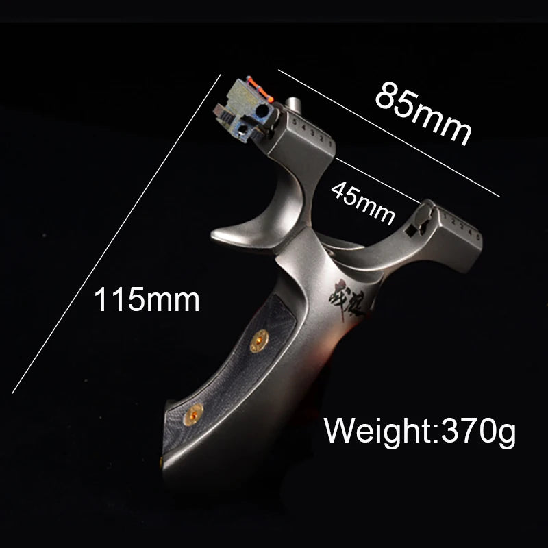 Hunting 304 Stainless Steel Catapult Camshaft Slingshot High Precision Shooting Sling Shot with Flat Rubber Band New