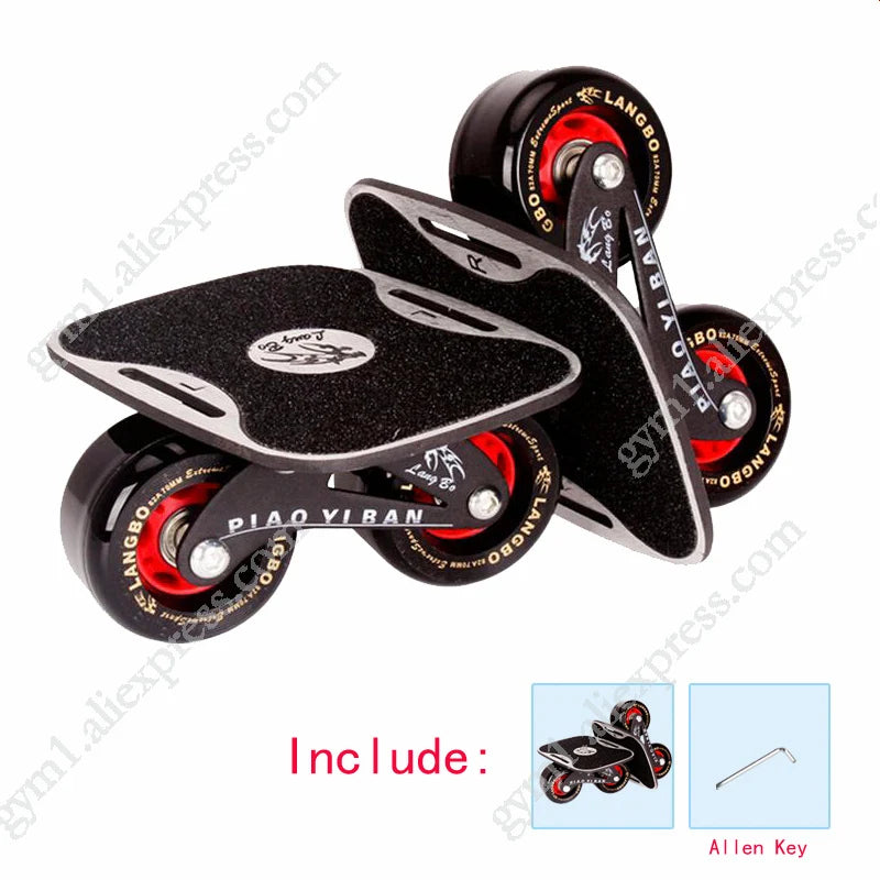 1 Pair Skateboard Aluminium Alloy Mini Drift Short Board Roller