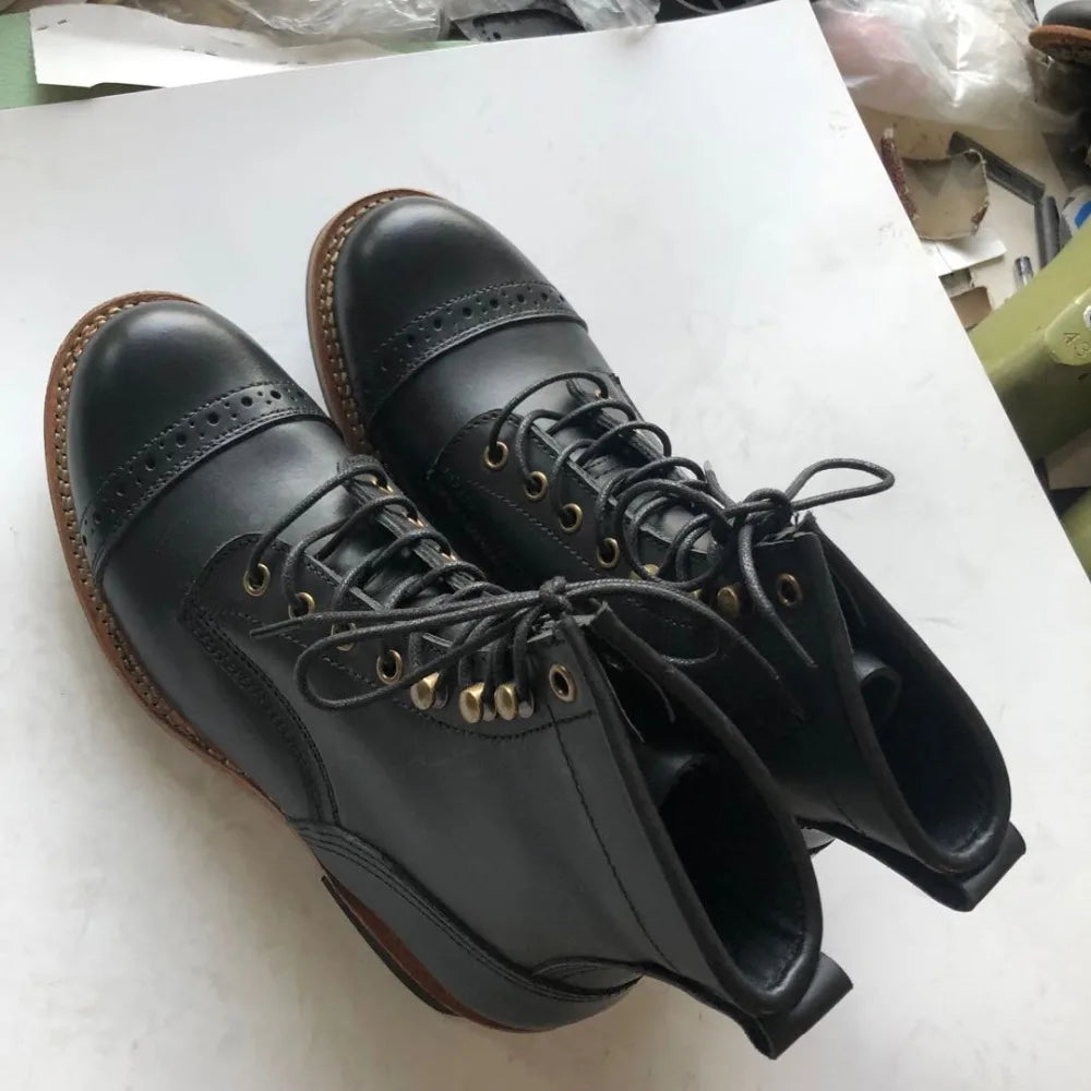 XW400 RockCanRoll Super Quality Size 35-52 Handmade Goodyear Welted Durable Italian Cowhide Boot Custom Made Available