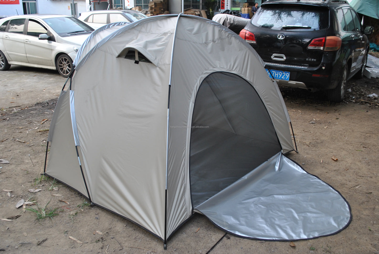 Off-Ground 3 Person Camping Fishing Tent with Double Mesh Doors - Insect Blocking, Durable Design, Easy Setup,Excluding bed