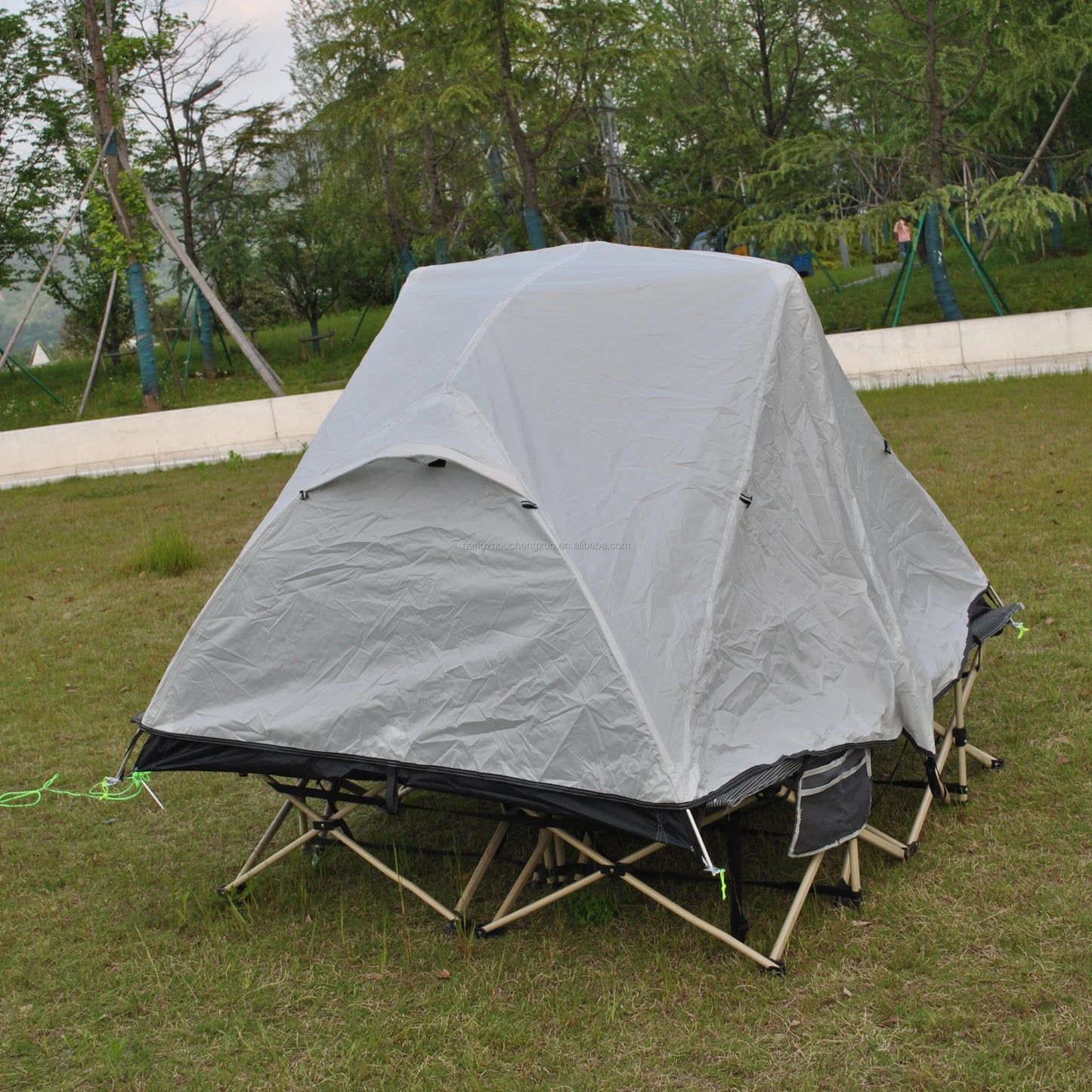 Ultralight 2 Person Cot Tent for Camping Ground Bed Tent with Footprint Bed Not Included the Bed