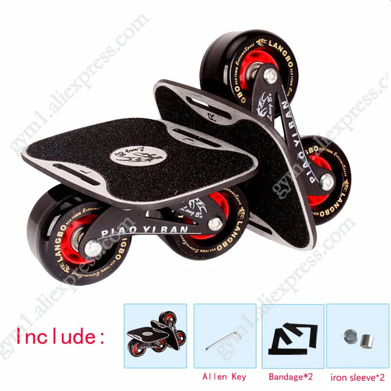 1 Pair Skateboard Aluminium Alloy Mini Drift Short Board Roller
