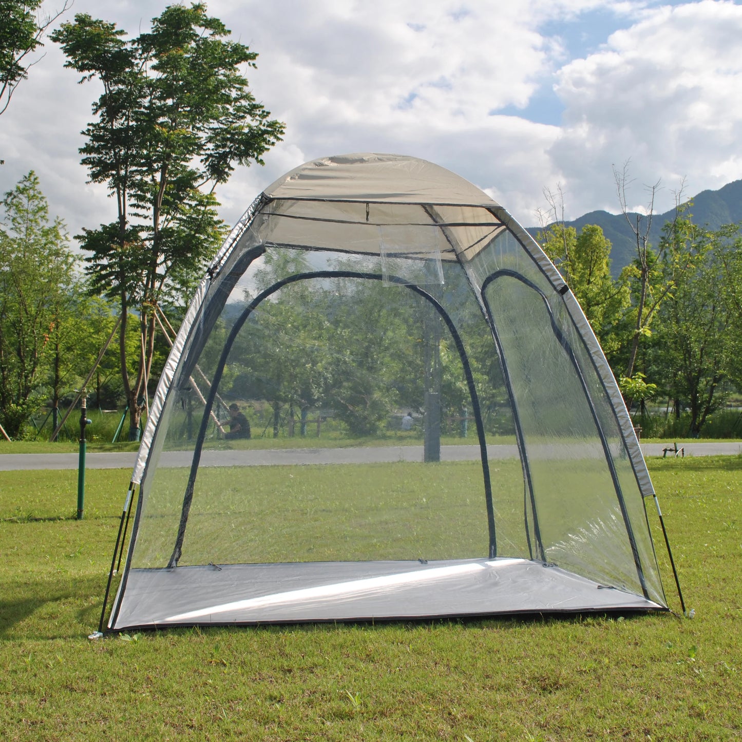 Sports Tent All Weather Clear Sport Shelter Waterproof and Windproof with Detachable Top Cover Rain Tent,PVC tent,Warm keep tent