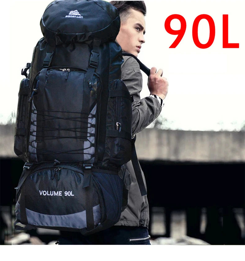 90L Travel Bag Camping Backpack Hiking Army Climbing Bag Trekking Mountaineering Mochila Large Capacity Sport Rucksack