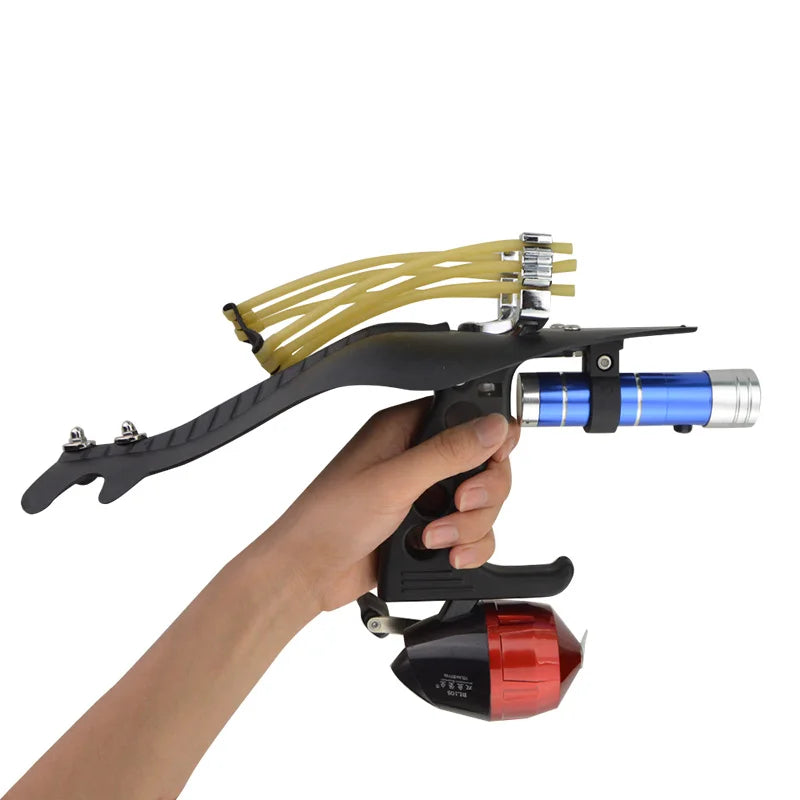 Slingshots Shooting Fishing Set Hunting Catapult Reel Darts Rubber Band Outdoor Archery Bow and Arrow Fisnhing Tool