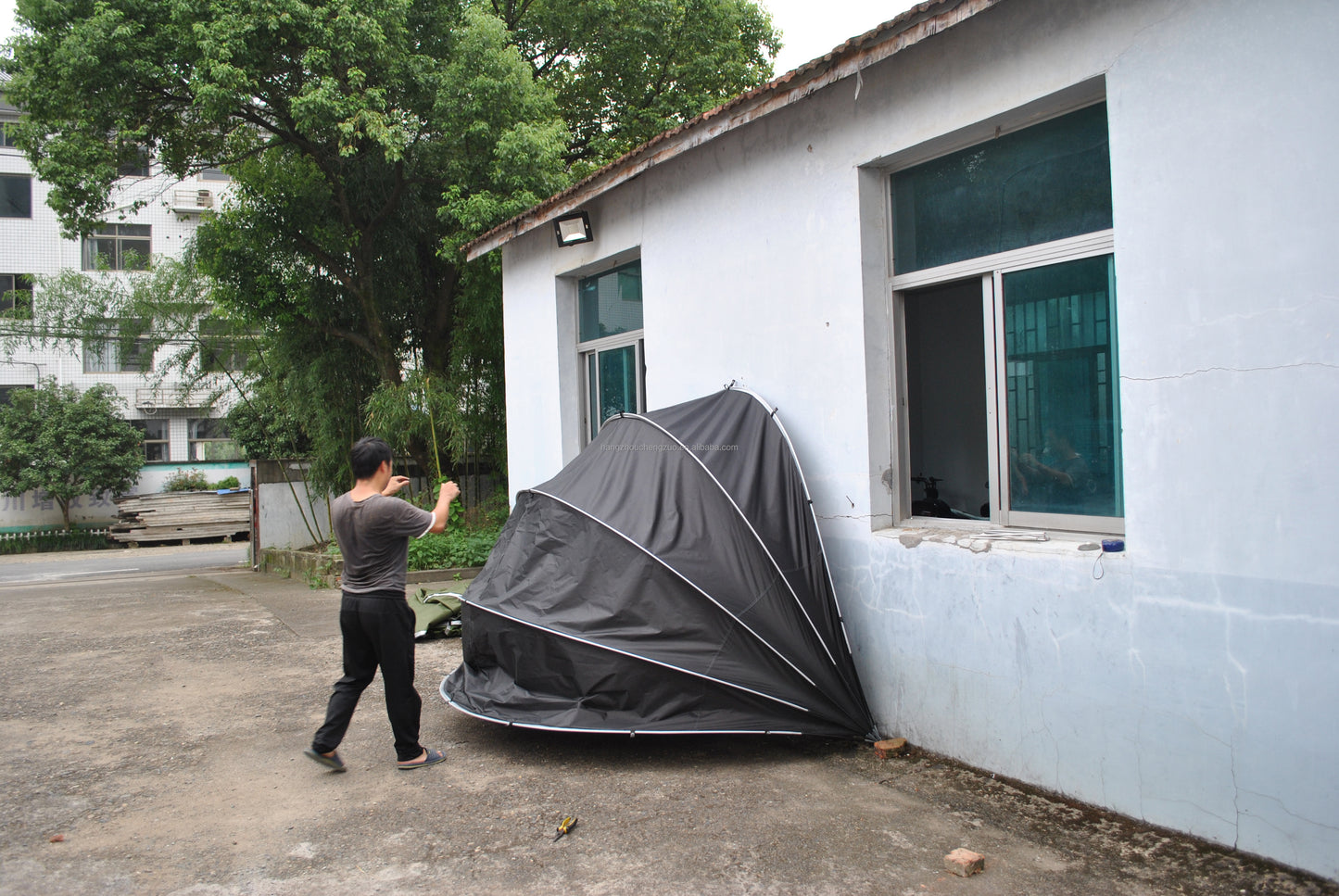 CZX-507 Hanging Motorbike Bike Tent Cover Shed Strong Frame Storage Garage Weatherproof Motorcycle Moped Mobility Scooter tent