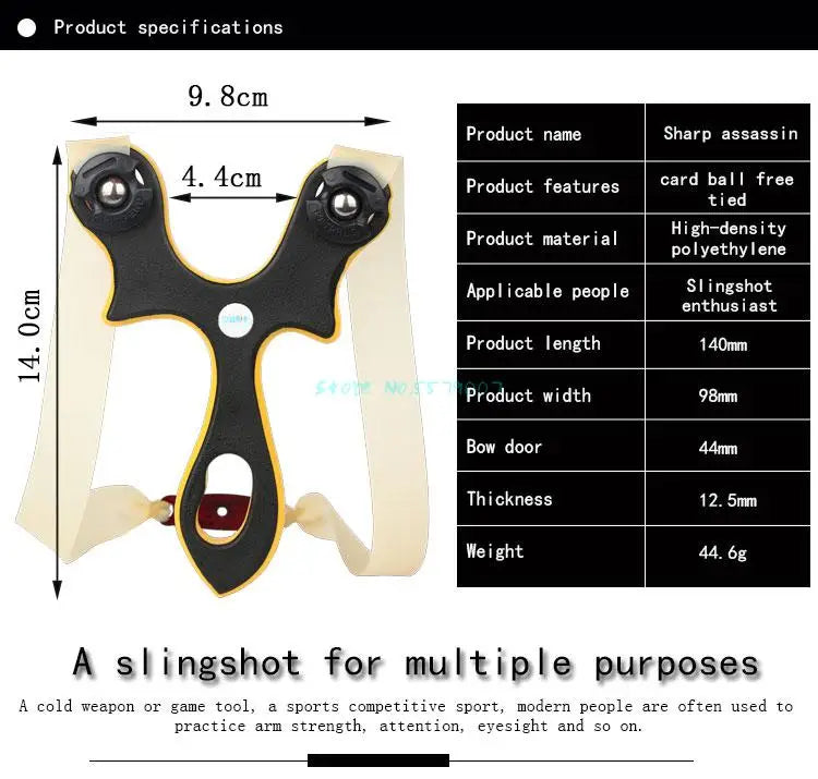 Professional Outdoor Hunting Slingshots New Card Ball Fishing Slingshot Flat & Round Rubber Band Pro Catapult Shooting Kids