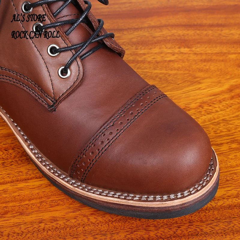 XW400 RockCanRoll Super Quality Size 35-52 Handmade Goodyear Welted Durable Italian Cowhide Boot Custom Made Available