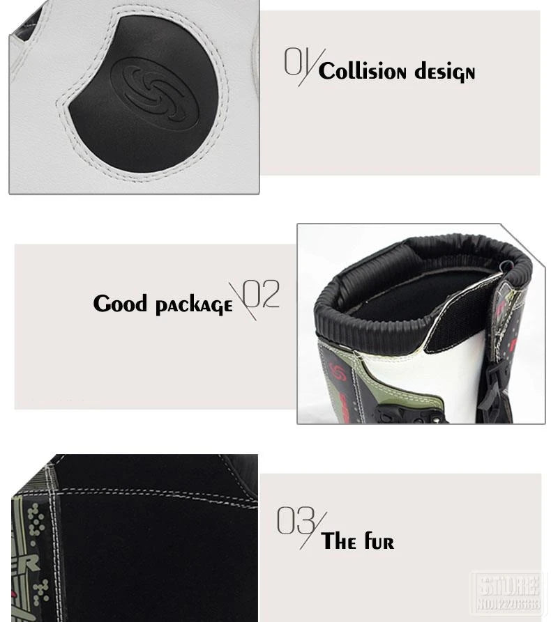 PRO-BIKER Men Motorcycle Boots Waterproof PU Botas Moto Boots Motocross Motorcycle Shoes Protection Motorcycle Long Thigh Boots