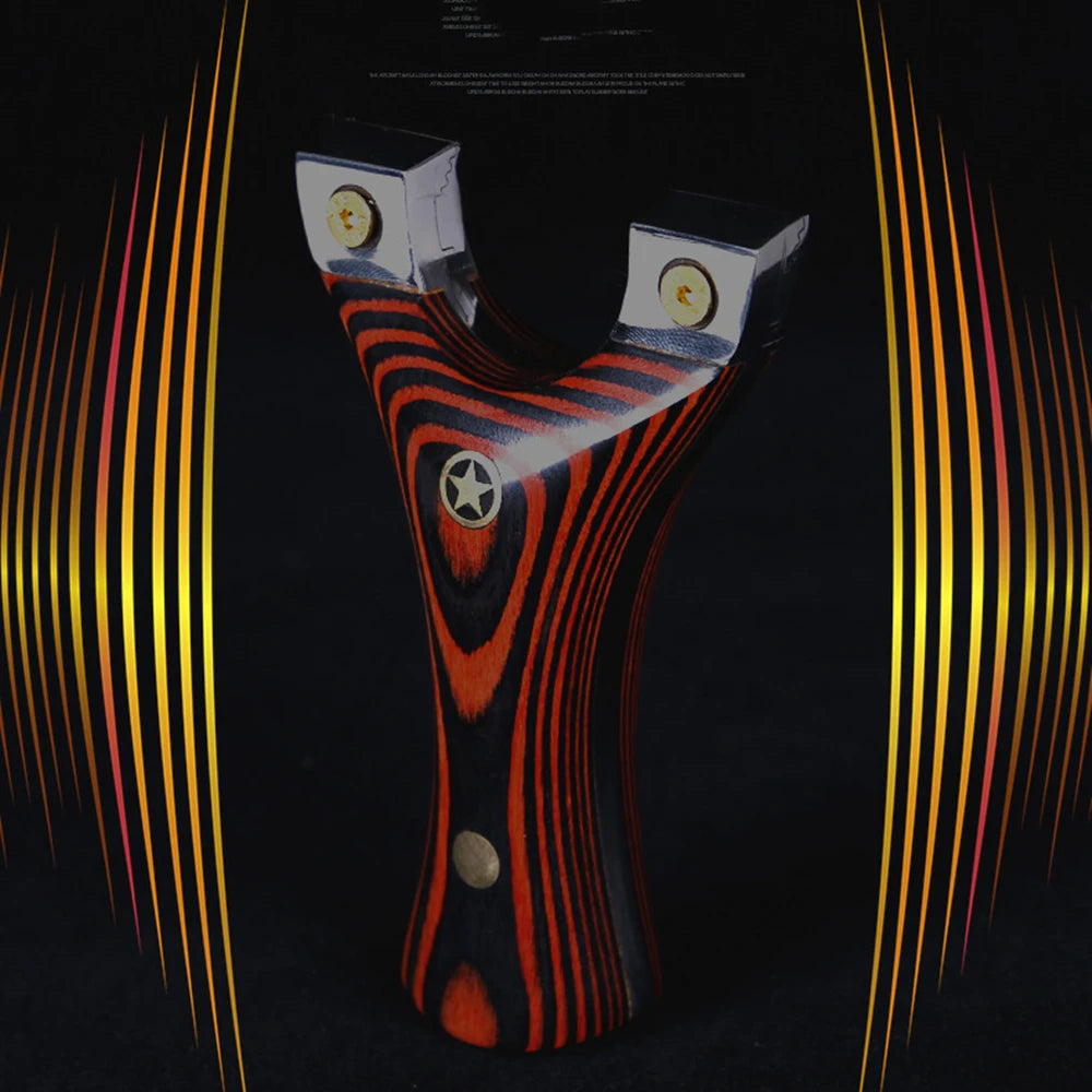 Slingshot bow Stainless Steel Catapult Slingshot +Technology Wood Patch Handle Use Flat Rubber Band Outdoor Shooting slingshot