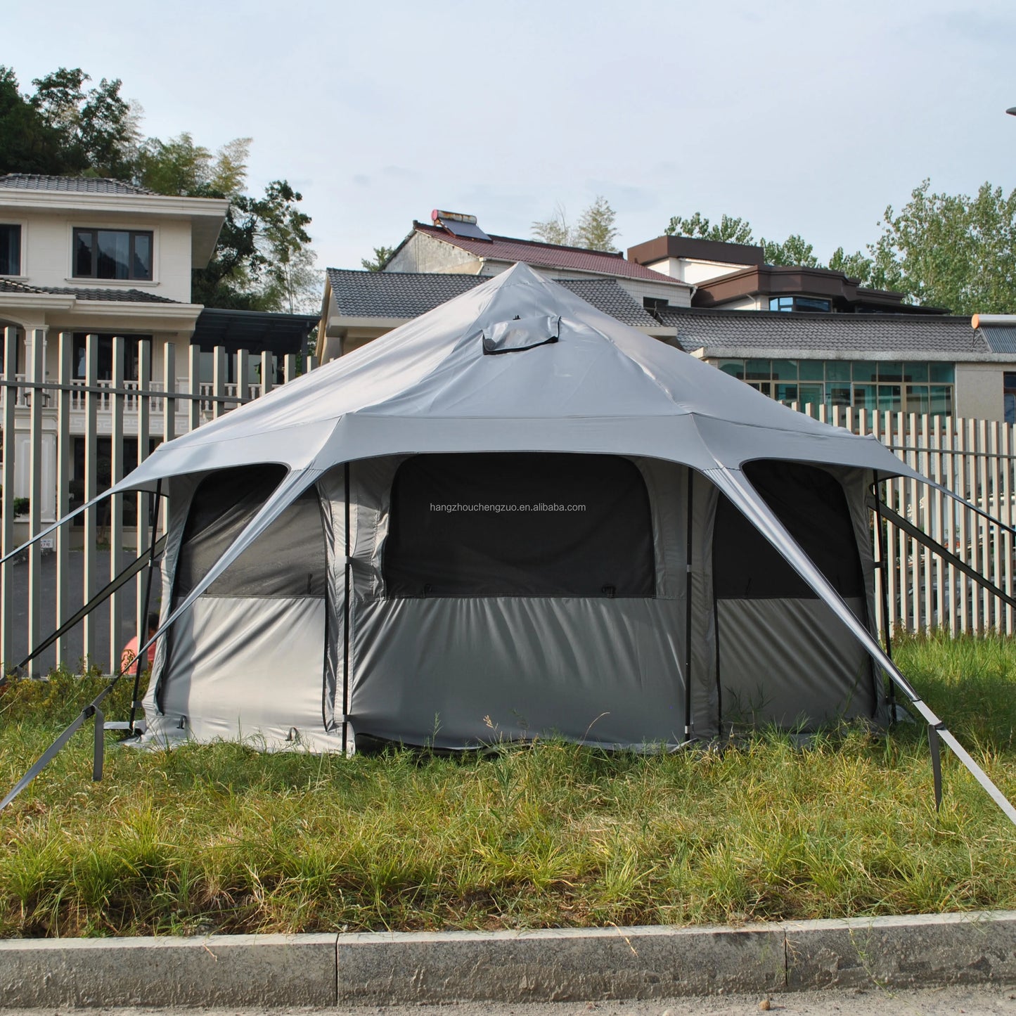 6 Person Bell Tent - Yurts with Stove Jack, Windproof, Breathable Shade, Family Camping Travel, Group Activities
