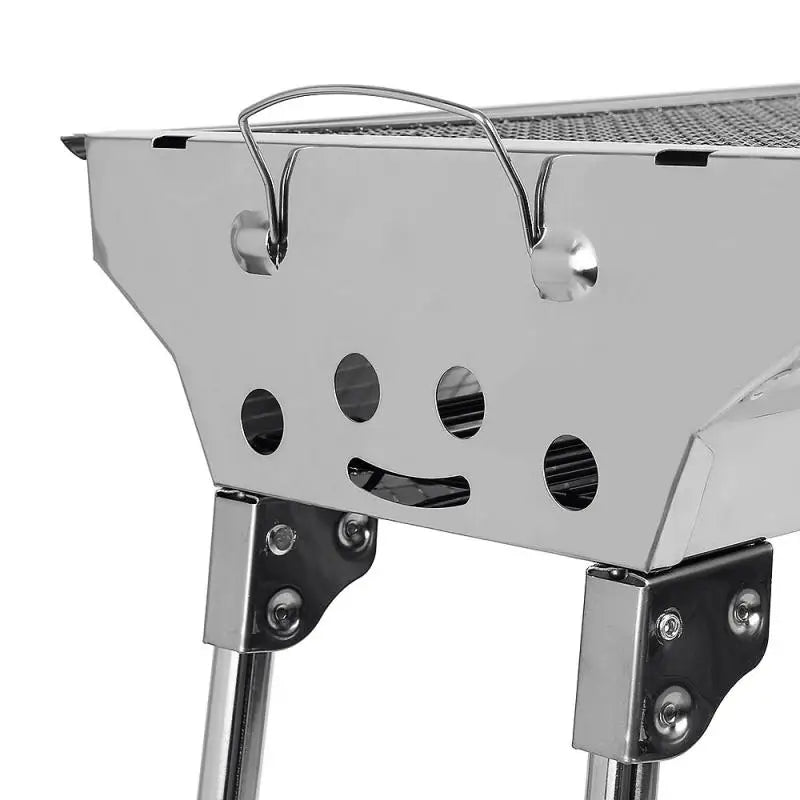 1PCS Non-stick BBQ Grill Portable Stainless Steel Surface Folding Barbecue Grill Outdoor Camping Picnic Tool Barbecue Stove HWC